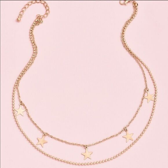 Necklace double layered Star Zinc Alloy Perfection - Picture 4 of 6
